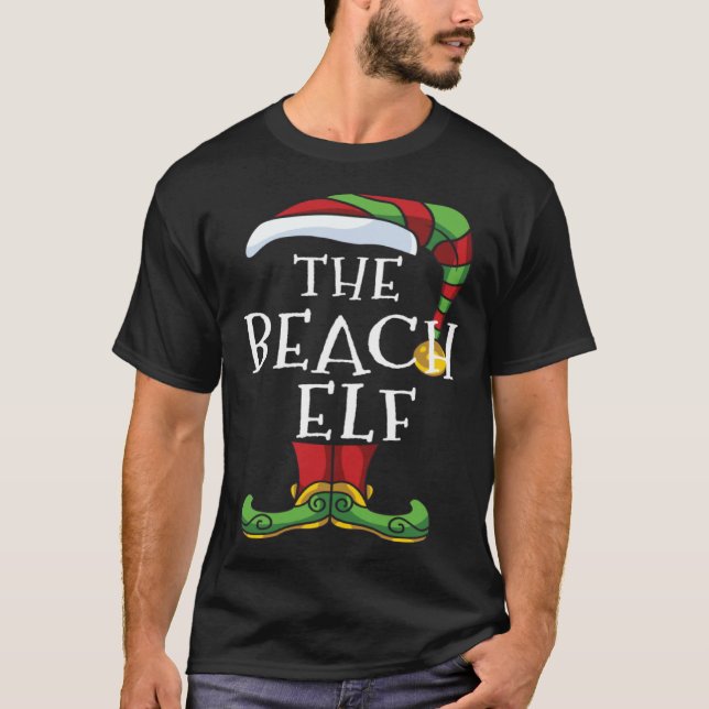 Beach Elf Family Matching Christmas In July T-Shirt (Vorderseite)