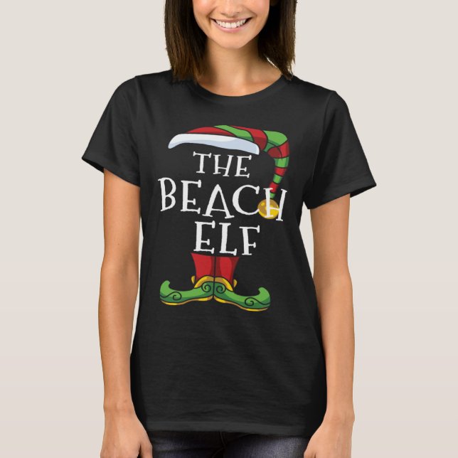 Beach Elf Family Matching Christmas In July T-Shirt (Vorderseite)
