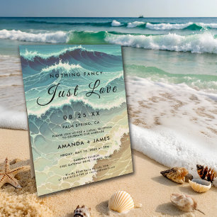 Beach Elopement Zielfeier Hochzeit Einladung