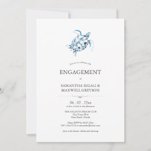 Beach Engagement Party Einladungen Blaue Meeressch