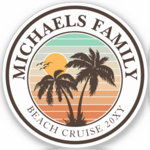 Beach Family Wiedersehen Custom Cruise Sommerurlau Aufkleber