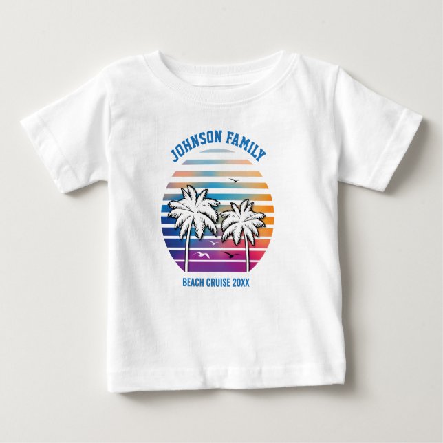 Beach Family Wiedersehen Custom Cruise Sommerurlau Baby T-shirt (Vorderseite)