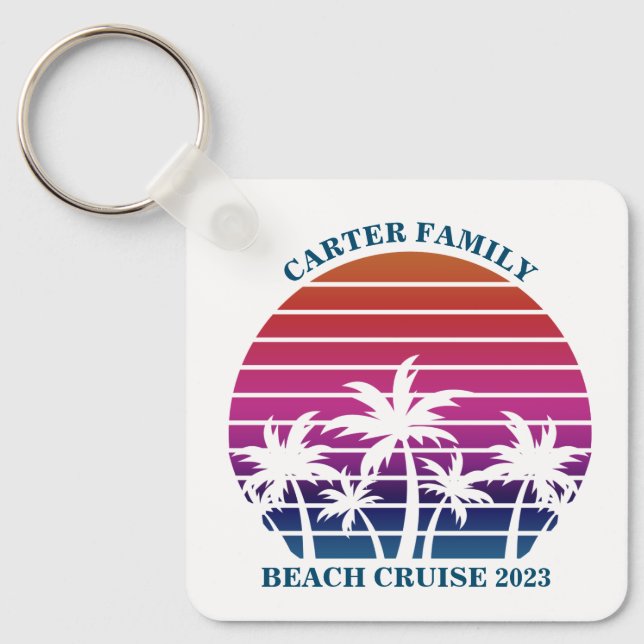 Beach Family Wiedersehen Custom Cruise Sommerurlau Schlüsselanhänger (Vorderseite)