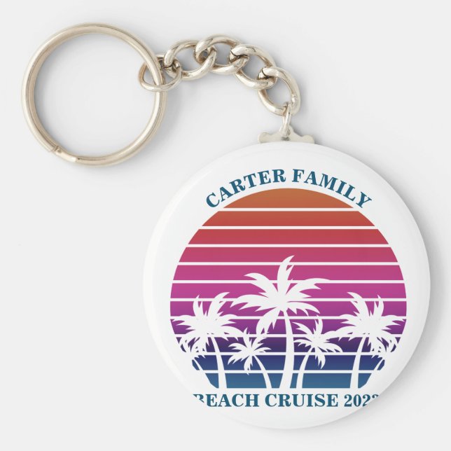Beach Family Wiedersehen Custom Cruise Sommerurlau Schlüsselanhänger (Vorne)