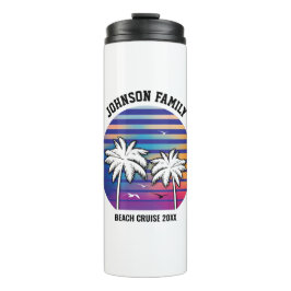 Beach Family Wiedersehen Custom Cruise Sommerurlau Thermosbecher