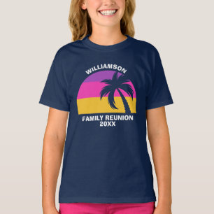 Beach Family Wiedersehen Custom Tropical Sunset Ki T-Shirt