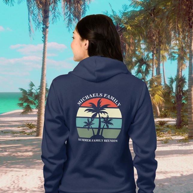 Beach Family Wiedersehen Palm Tree Sunset Women Hoodie (Von Creator hochgeladen)
