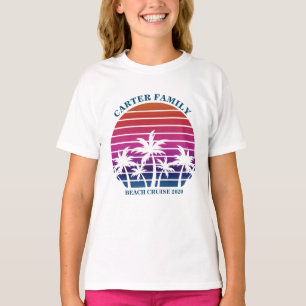 Beach Family Wiedersehen Vacation Palm Tree Girls T-Shirt