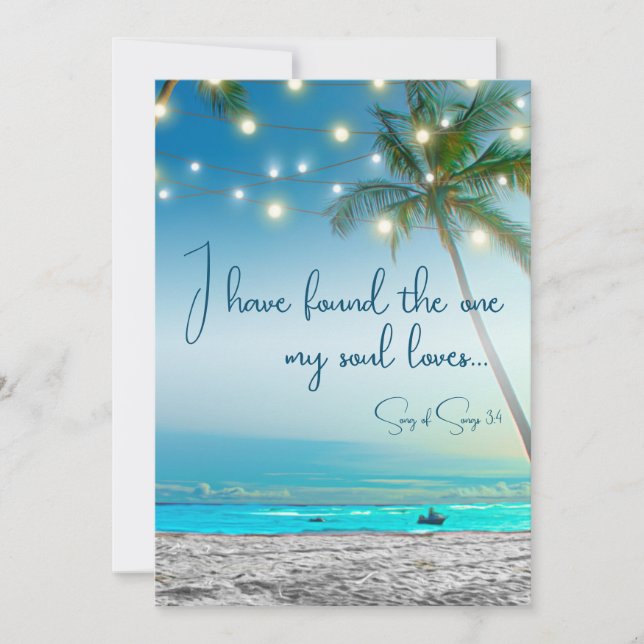 Beach fand ein Soul Lieben Tropical Save the Date Ankündigung (Vorderseite)