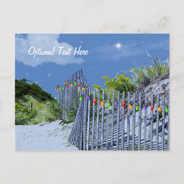 Beach Fence & Dunes Postkarte (Vorderseite)