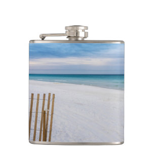 Beach Fence Morning Destin Florida Flask Flachmann