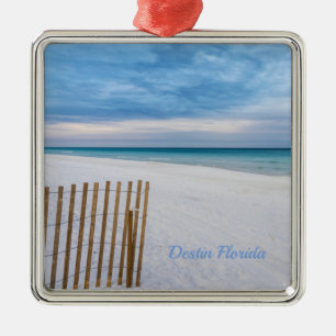 Beach Fence Morning Destin Florida Ornament Aus Metall