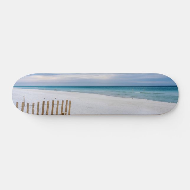 Beach Fence Morning Destin Florida Skateboard (Horizontal)