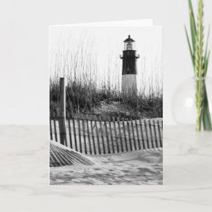 Beach Fences And Lighthouse Karte
