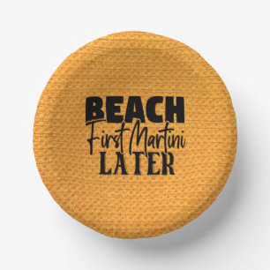 Beach First Martini Spater-76545 Pappteller