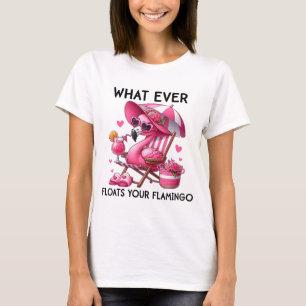 Beach Flamingo Shirt   Pink Summer Vibes T-Shirt