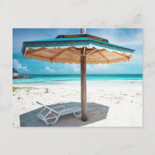 Beach Fleisch und Umbrella Silver Sands Postkarte