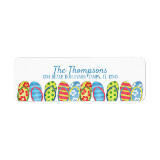 Beach Flip Flops farbenfroh tropisch Personalisier