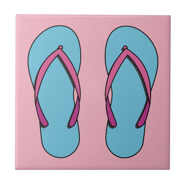 Beach Flip Flops Fliese (Vorderseite)