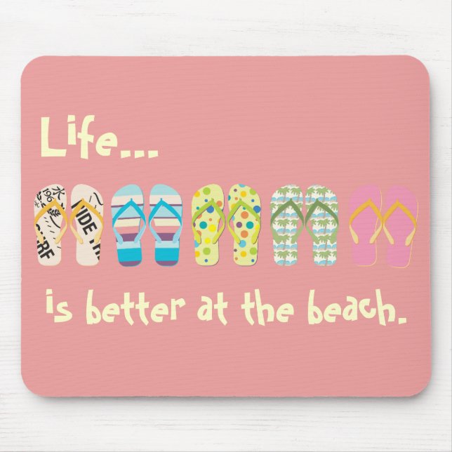 Beach Flip Flops Mousepad (Vorne)