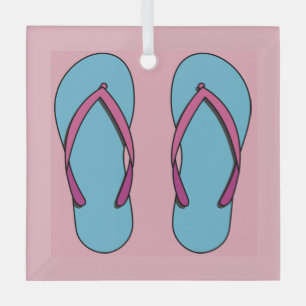 Beach Flip Flops Ornament Aus Glas