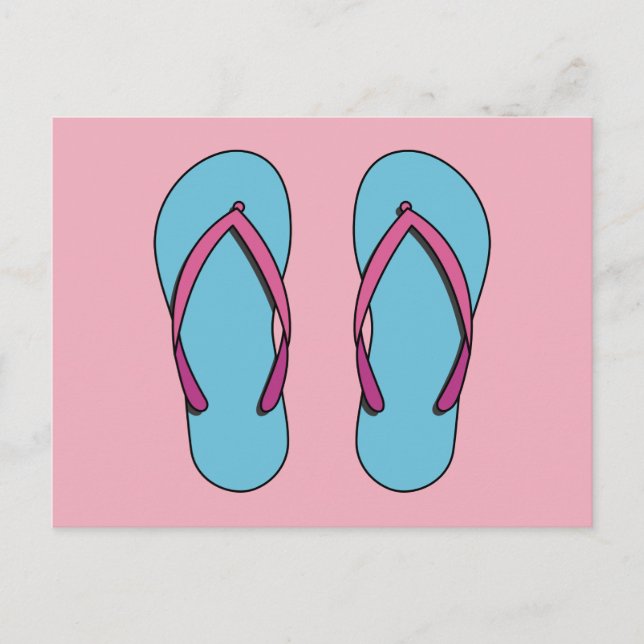 Beach Flip Flops Postkarte (Vorderseite)