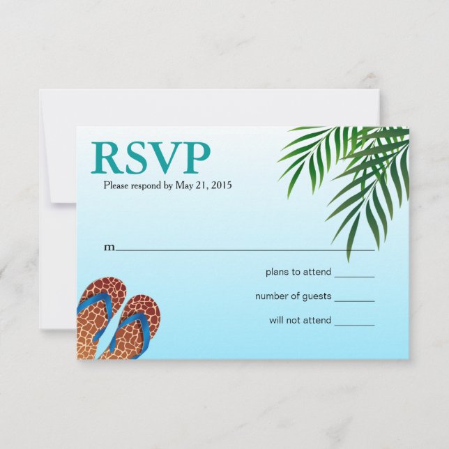 Beach Flip Flops UAWG RSVP Karte (Vorderseite)