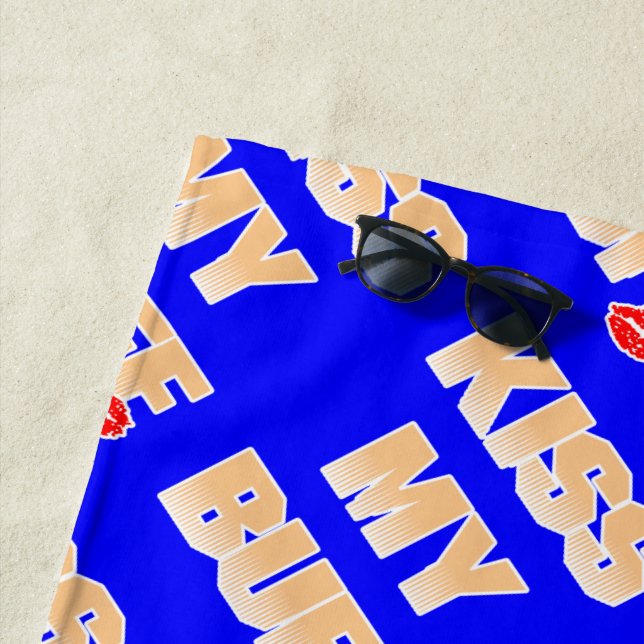Beach Flirt's - Kiss My Buff Strandtuch (Beispiel)