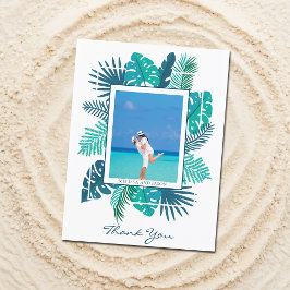 Beach Foliage Wedge Foto Personalisiert Vielen Dan Postkarte