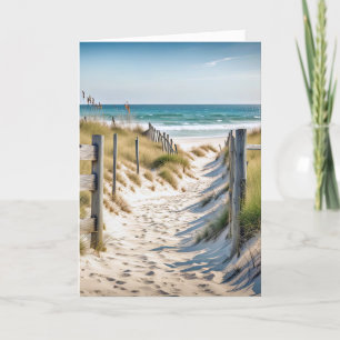 Beach Footprints Beileid Karte