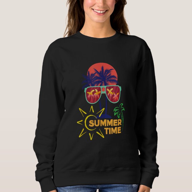 Beach for Women Hawaiian GraphicSunshine Summer Va Sweatshirt (Vorderseite)
