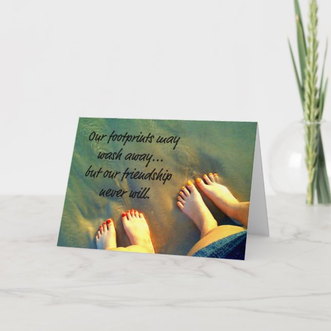 Beach Forever Friends Gedicht Karte (Vorderseite)