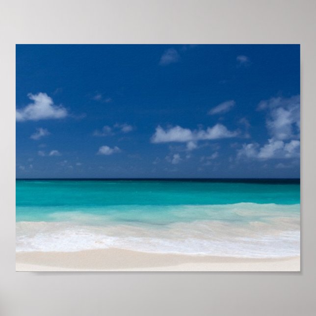 Beach Foto Caribbean Tropical Paradise Poster (Vorne)