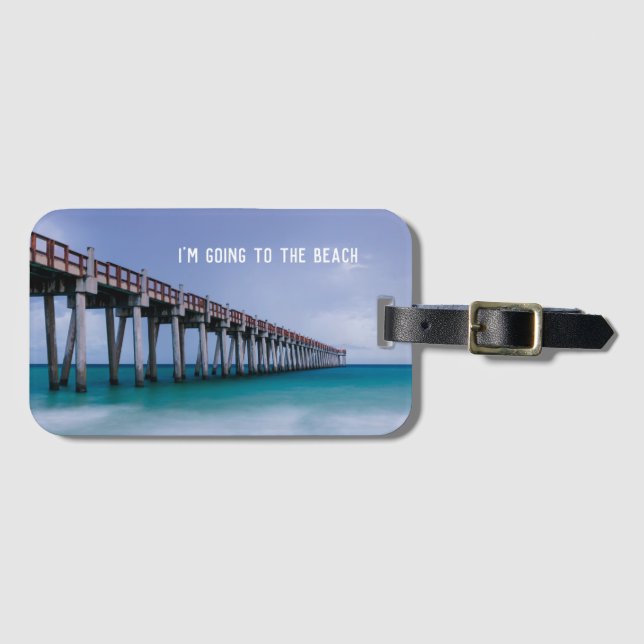 Beach-Foto-Geschenk mit Reiseangebot Gepäckanhänger (Vorderseite (Horizontal))