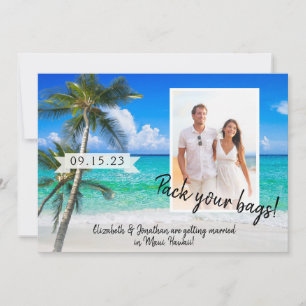 Beach Foto Palm Trees Pack Ihre Flaggen Ziel Save The Date