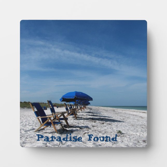 Beach Foto Plaque w Easel Fotoplatte (Vorderseite)