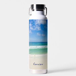 Beach Fotografy Blue Ocean Waves Personalisiert Trinkflasche