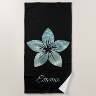 Beach frangipani Blume Custom Beach Handtuch