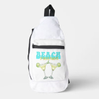 Beach Friends & Margaritas Print Cut Sew Sling Bag