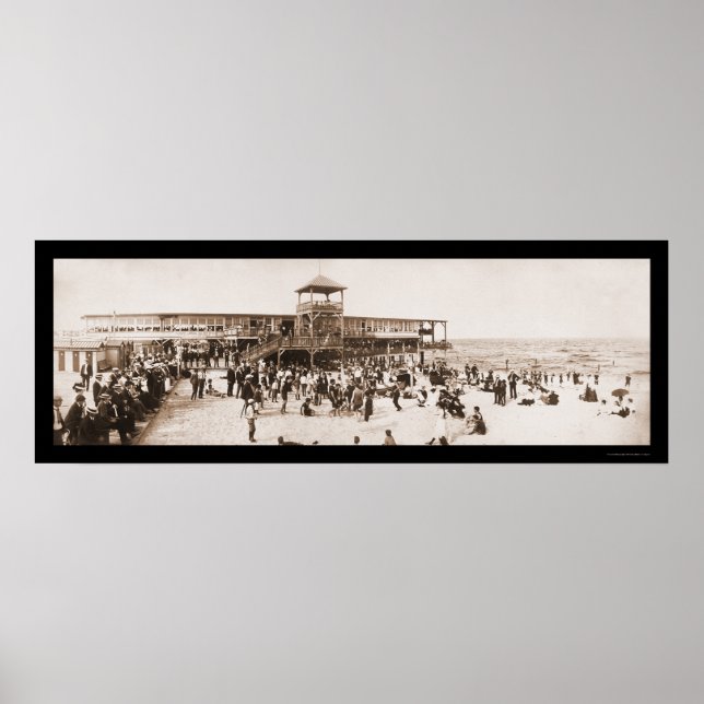 Beach Fun Asbury Park Foto 1902 Poster (Vorne)