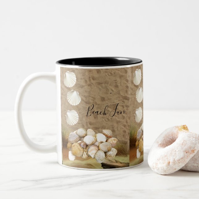 Beach Fun Clams Sand Tasse (Mit Donut)