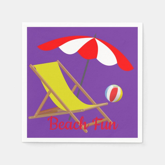 Beach Fun Paper Napkins Serviette (Vorderseite)