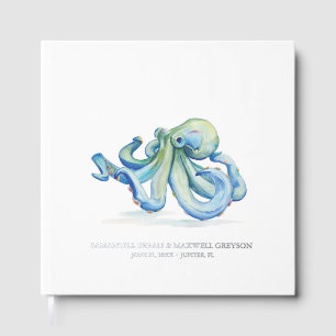 Beach Gästebuch Wasserfarben Octopus