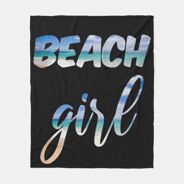 Beach Girl Fleecedecke (Vorderseite)