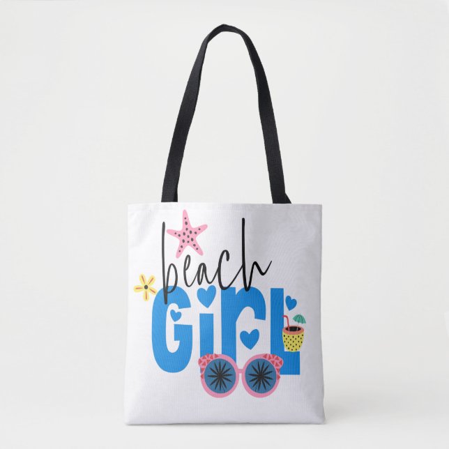 Beach Girl Fun Typografie Urlaub (Vorderseite)