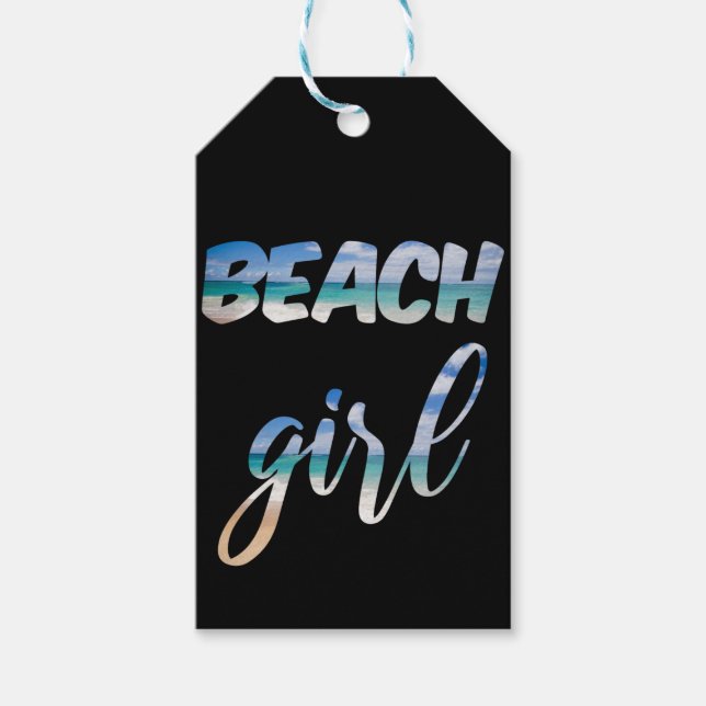 Beach Girl Geschenkanhänger (Vorderseite)