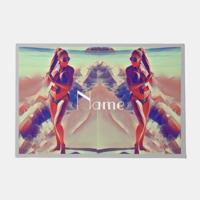 Beach Girl Thunder_Cove Fußmatte (Vorderseite)