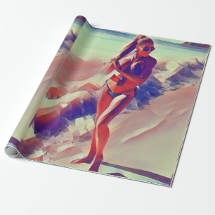 Beach Girl Thunder_Cove Geschenkpapier