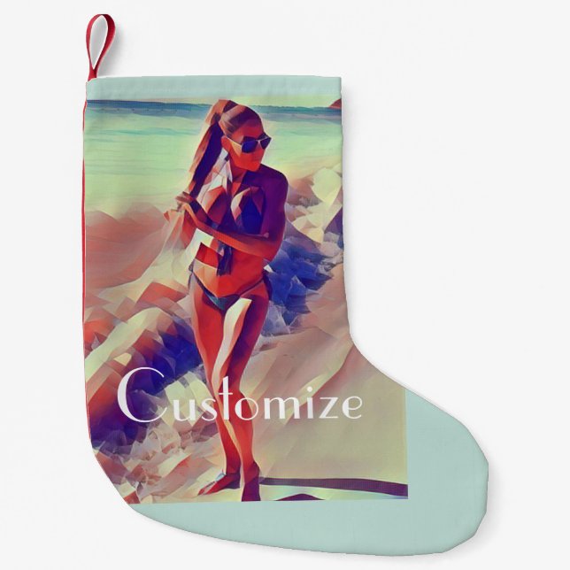Beach Girl Thunder_Cove Kleiner Weihnachtsstrumpf (Vorderseite)