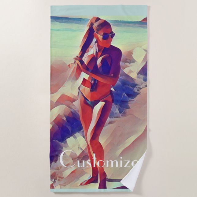 Beach Girl Thunder_Cove Strandtuch (Vorderseite)